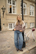 Ruth Suede Leather Jacket - Brown