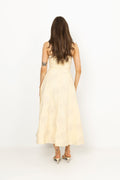 Flower Strapless Dress - Italian Straw