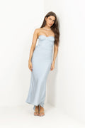 Satin Corset Maxi Dress - Plein Air