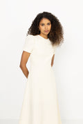 Jacquard Flared Dress - Winter White