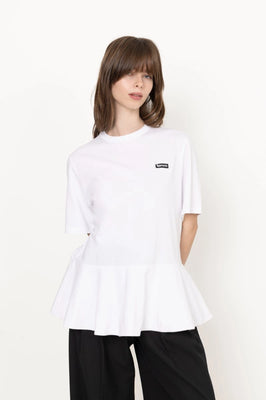 Peplum T-Shirt - Bright White