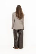 Oversized Scarf Blazer - Driftwood