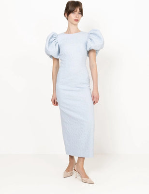 Jacquard Midi Puffy Dress - Plein Air