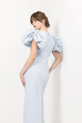 Jacquard Midi Puffy Dress - Plein Air
