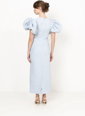 Jacquard Midi Puffy Dress - Plein Air