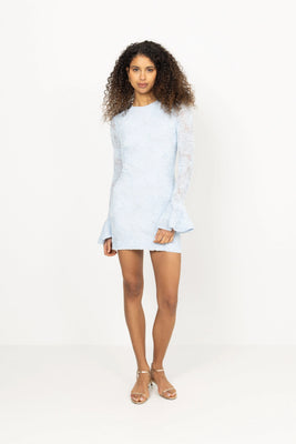 Mesh Frill Mini Dress - Plein Air