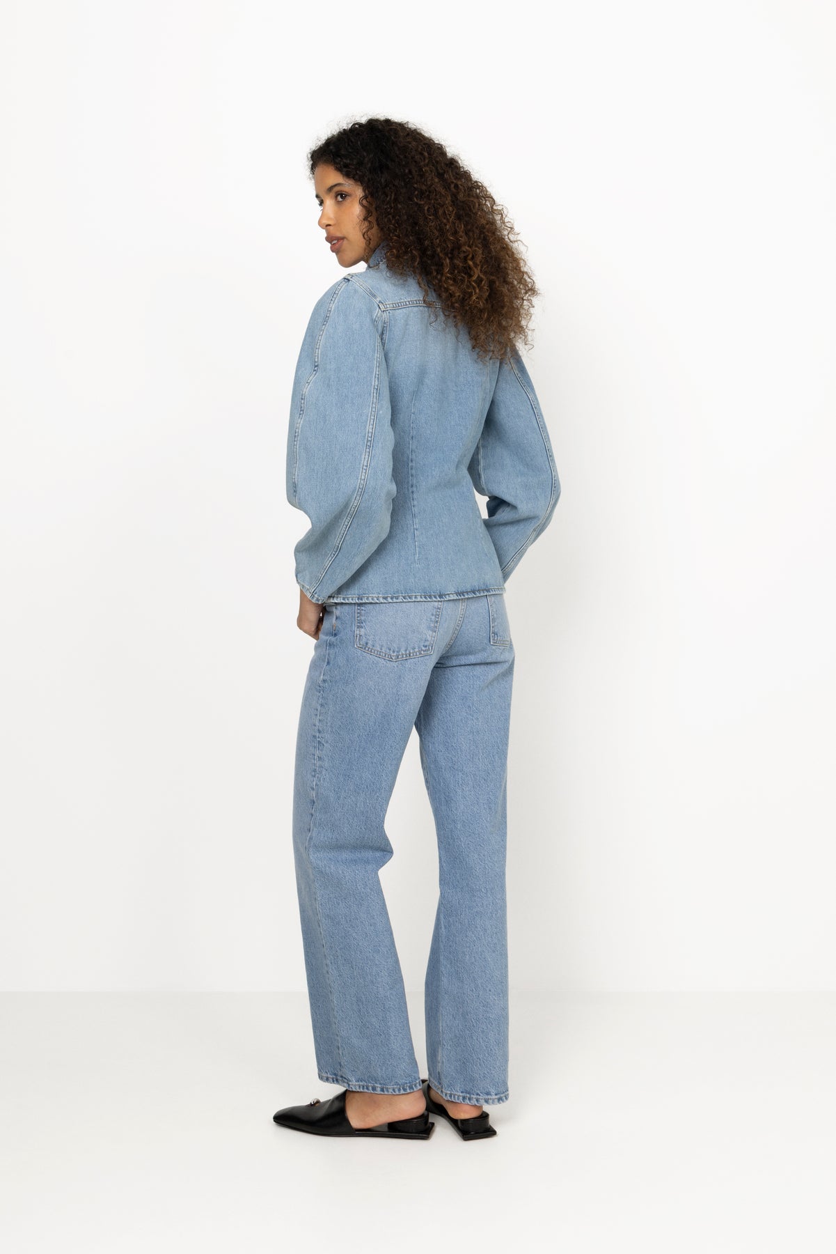 Denim Fitted Shirt - Light Blue Denim
