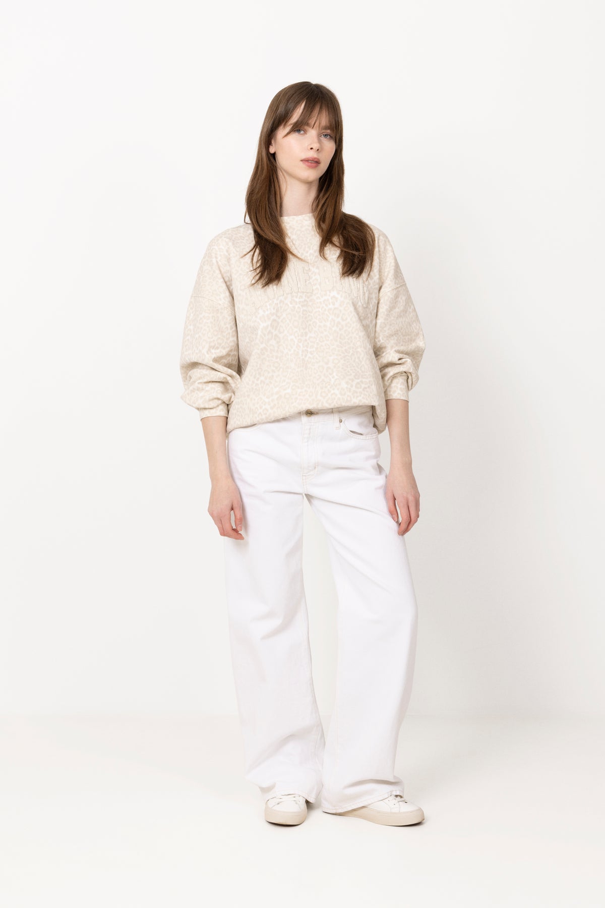 Miles Sweatshirt Anine Bing - Washed White Leopard