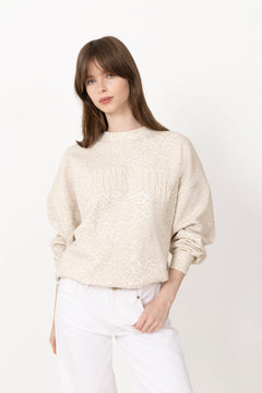 Miles Sweatshirt Anine Bing - Washed White Leopard