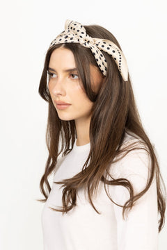 Polkadot Scarf - White & Black