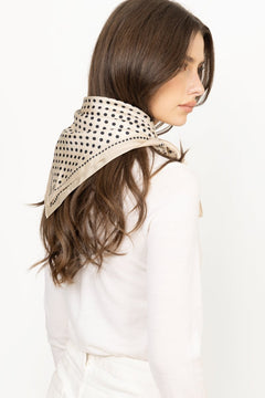 Polkadot Scarf - White & Black