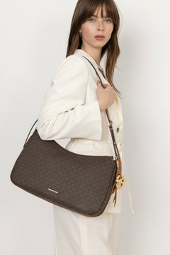 Nolita Medium Signature Logo Shoulder Bag - Brown/Acorn