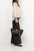 Hamilton Moderne Small Leather Satchel - Black