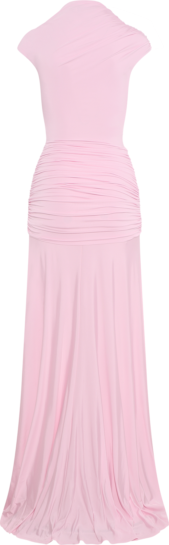 Jersey Draped Maxi Dress - Pink