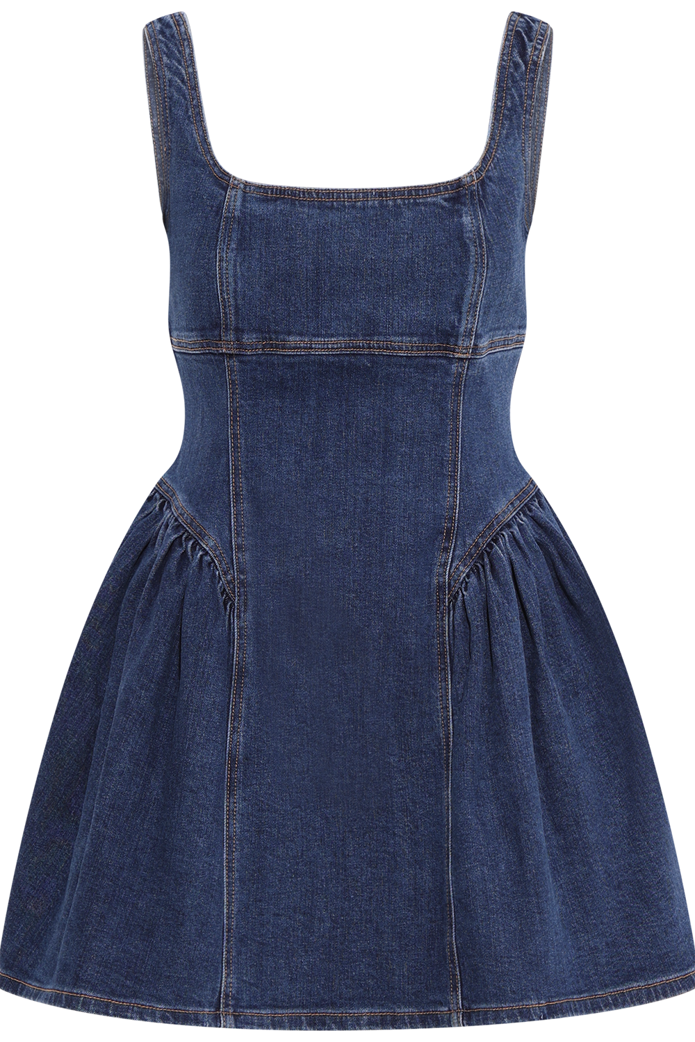 Denim Mini Dress - Blue