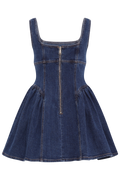 Denim Mini Dress - Blue