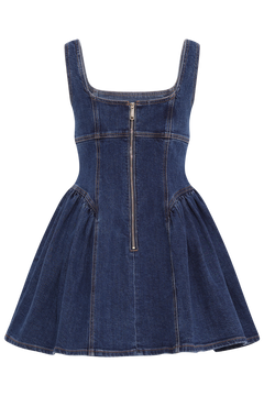 Denim Mini Dress - Blue