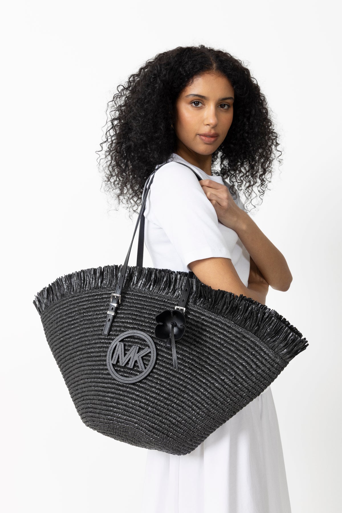 Lg Fan Tote - Black/Black