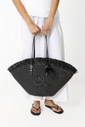 Lg Fan Tote - Black/Black