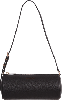 Izzy Small Pebbled Leather Barrel Pochette - Black