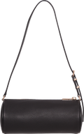 Izzy Small Pebbled Leather Barrel Pochette - Black