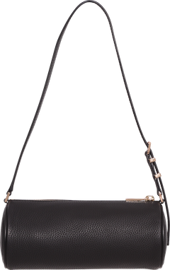 Izzy Small Pebbled Leather Barrel Pochette - Black