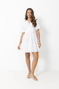 Nordis Embroidery Mini Dress - White