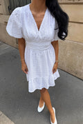 Nordis Embroidery Mini Dress - White