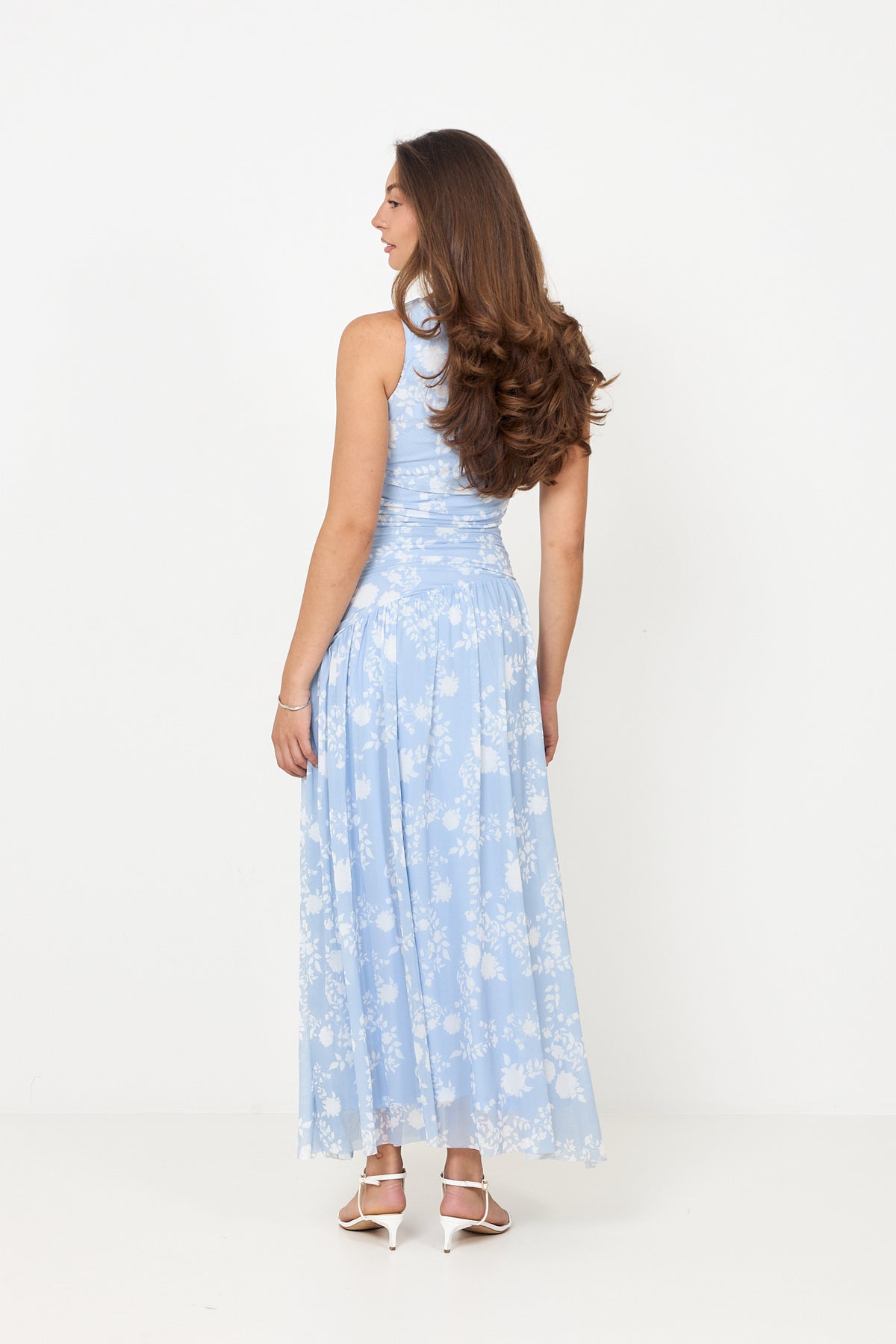 Mette Mesh Maxi Dress - Light Blue