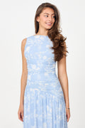 Mette Mesh Maxi Dress - Light Blue