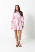 Liv Porcelain B Anglaise Dress - Dark Pink
