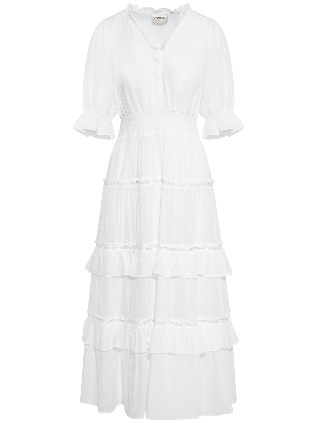 Vera Voile Dress - White