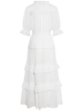 Vera Voile Dress - White