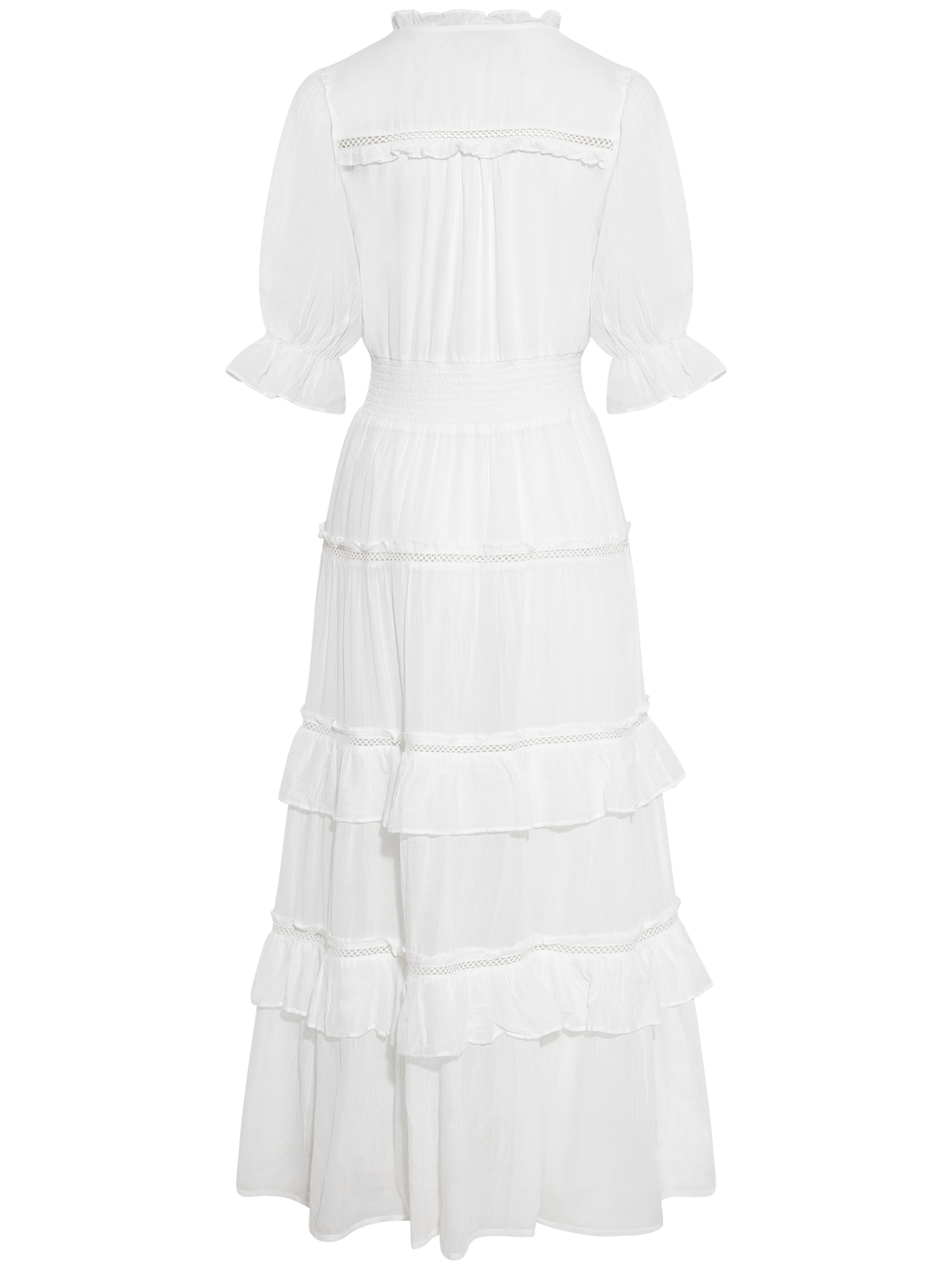 Vera Voile Dress - White
