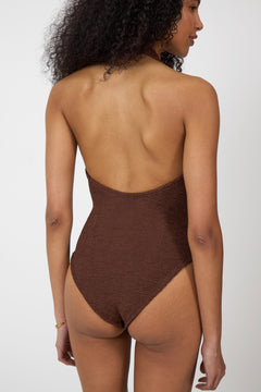 Adriana Beaded Swim - Metallic Chocolate