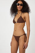 Gina Beaded Bikini - Metallic Chocolate