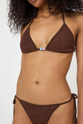 Gina Beaded Bikini - Metallic Chocolate