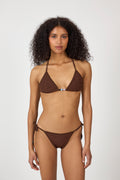 Gina Beaded Bikini - Metallic Chocolate