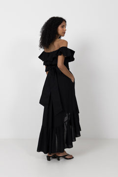 Cotton Senorita Dress - Washed Black
