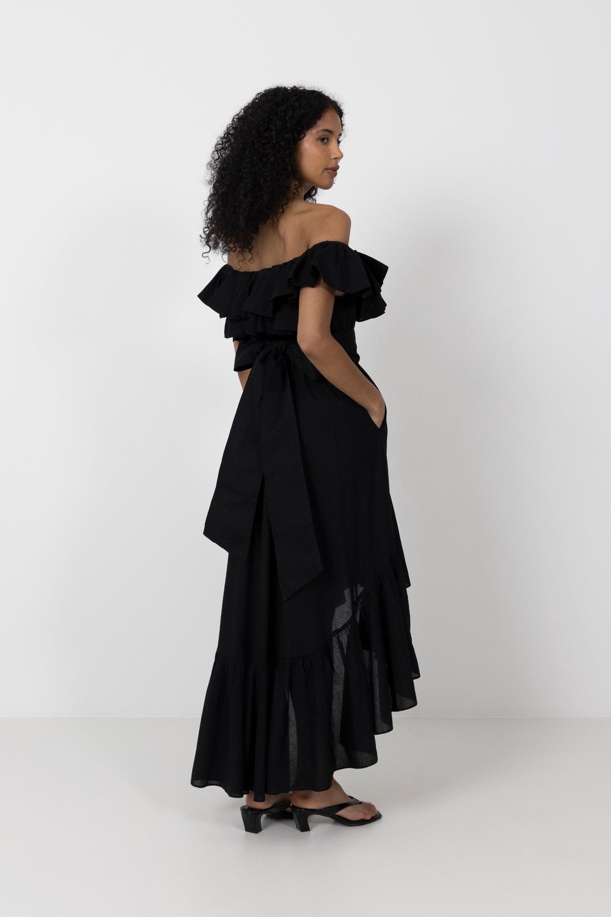 Cotton Senorita Dress - Washed Black