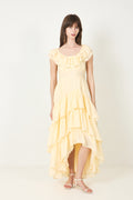Moonshake Frill Dress - Soft Butter