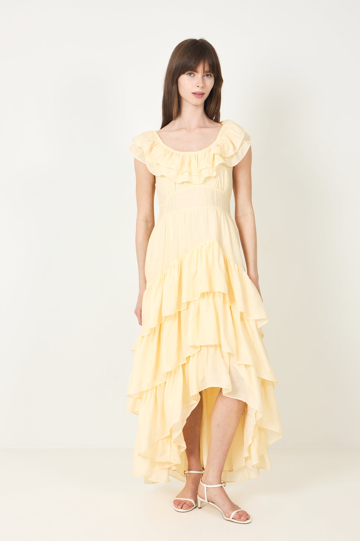 Moonshake Frill Dress - Soft Butter