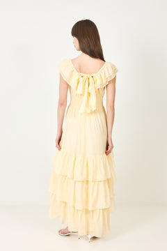 Moonshake Frill Dress - Soft Butter