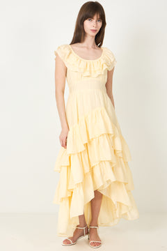 Moonshake Frill Dress - Soft Butter
