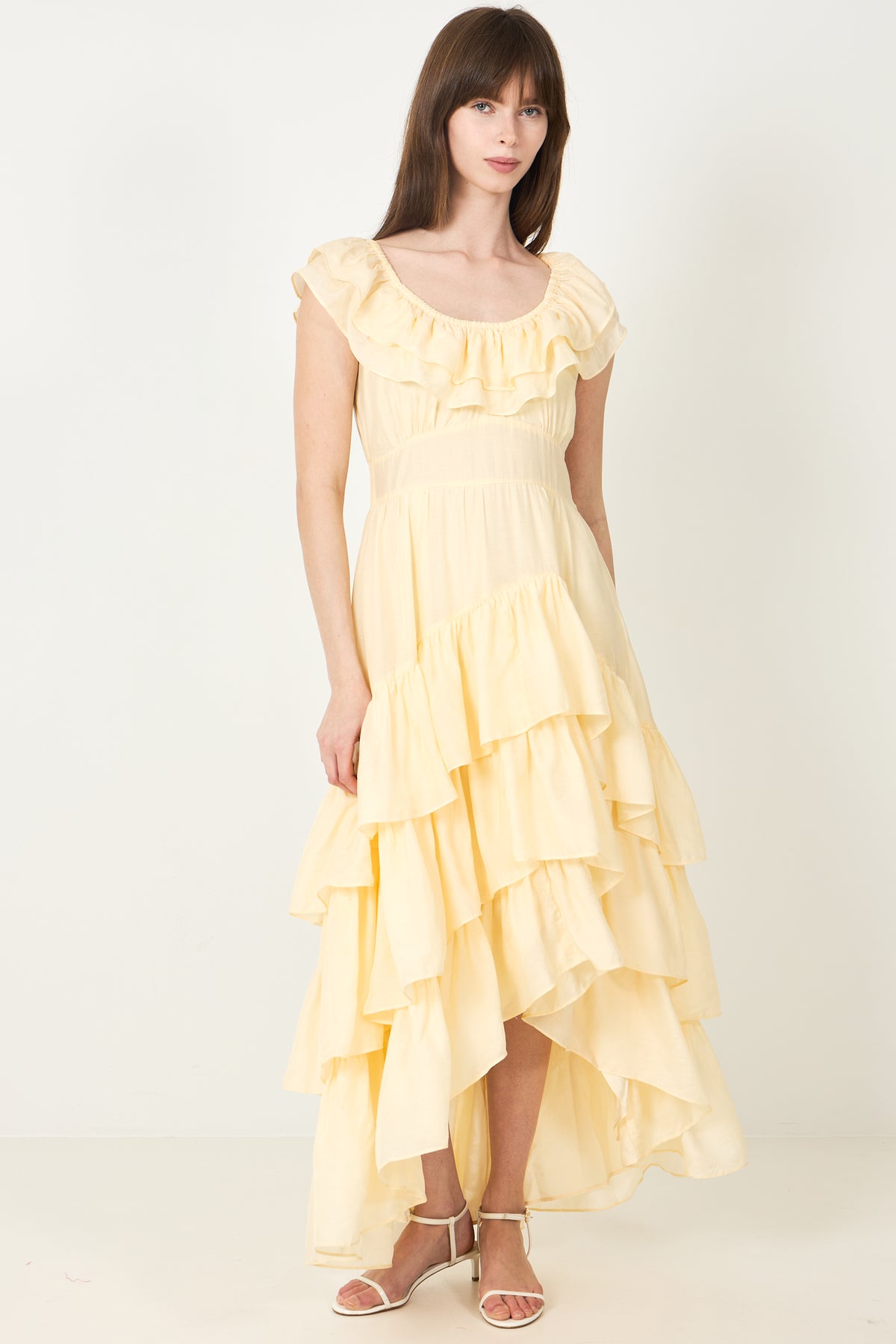 Moonshake Frill Dress - Soft Butter