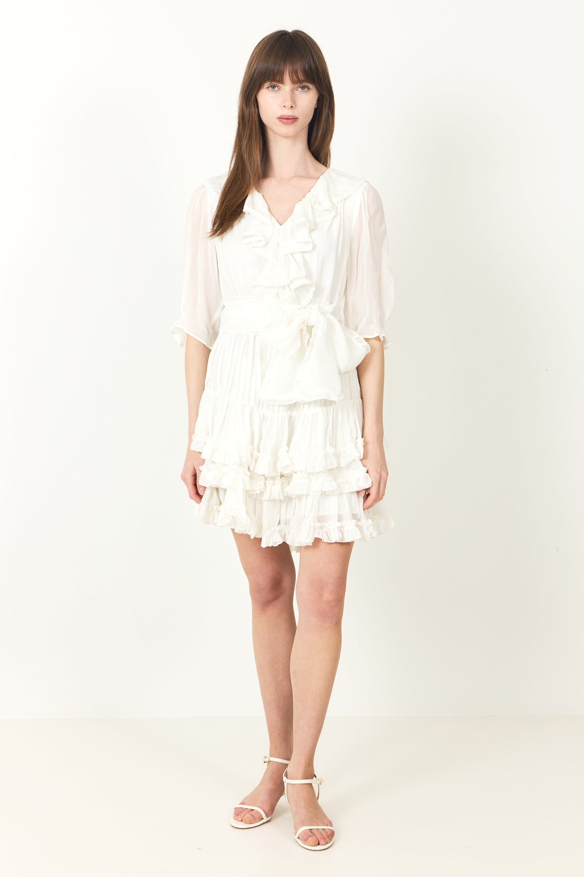 Love Frill Dress - White
