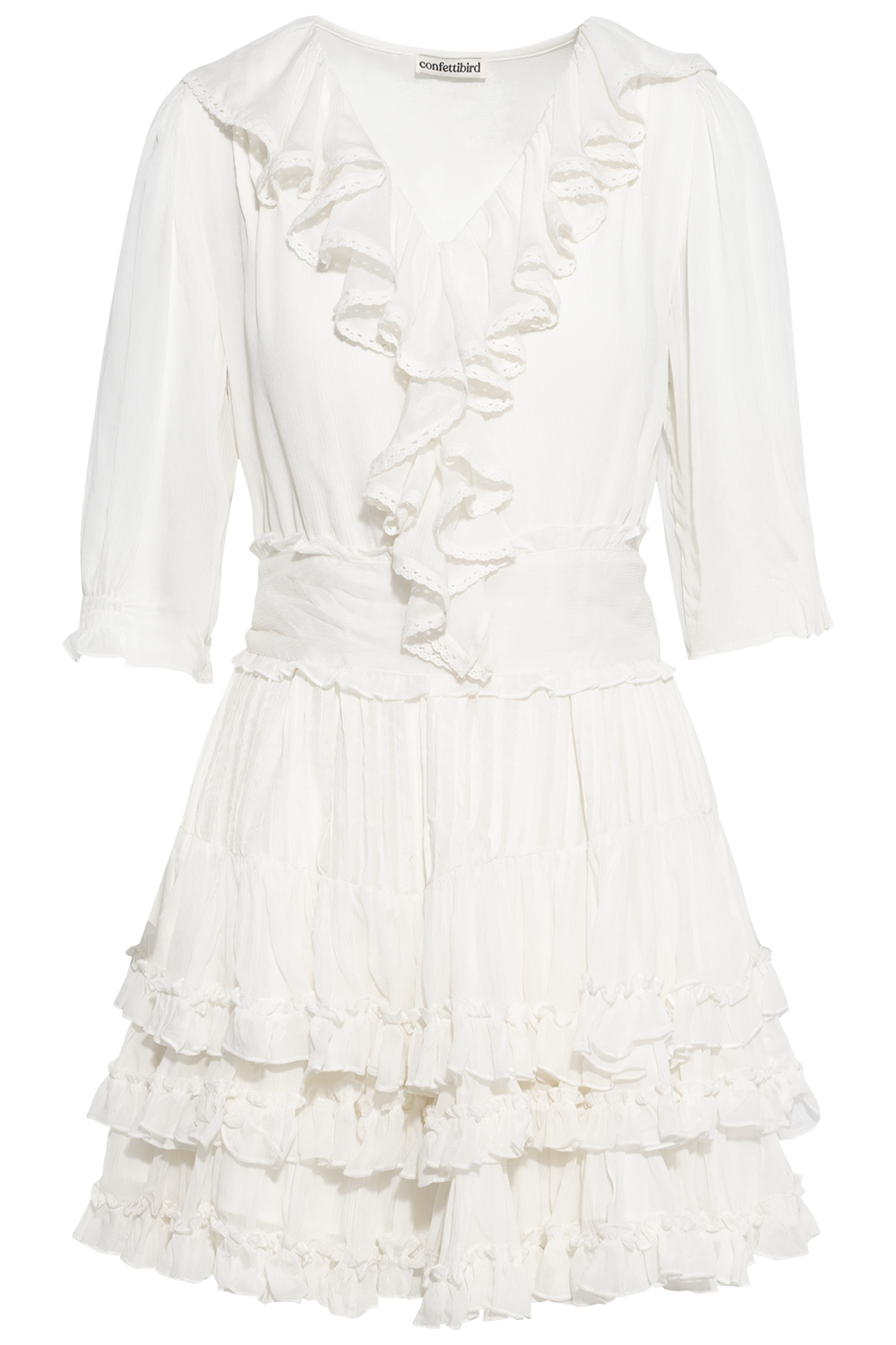 Love Frill Dress - White