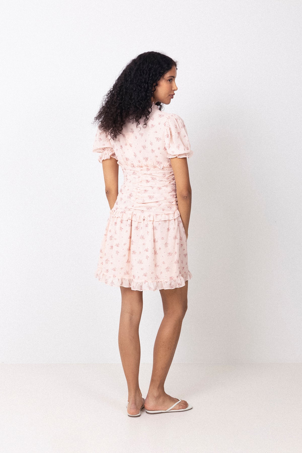 Arielic Dress - Pink Flower Print