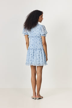 Arielic Dress - Blue Flower Print