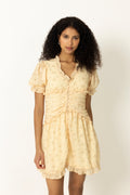 Arielic Dress - Yellow Flower Print
